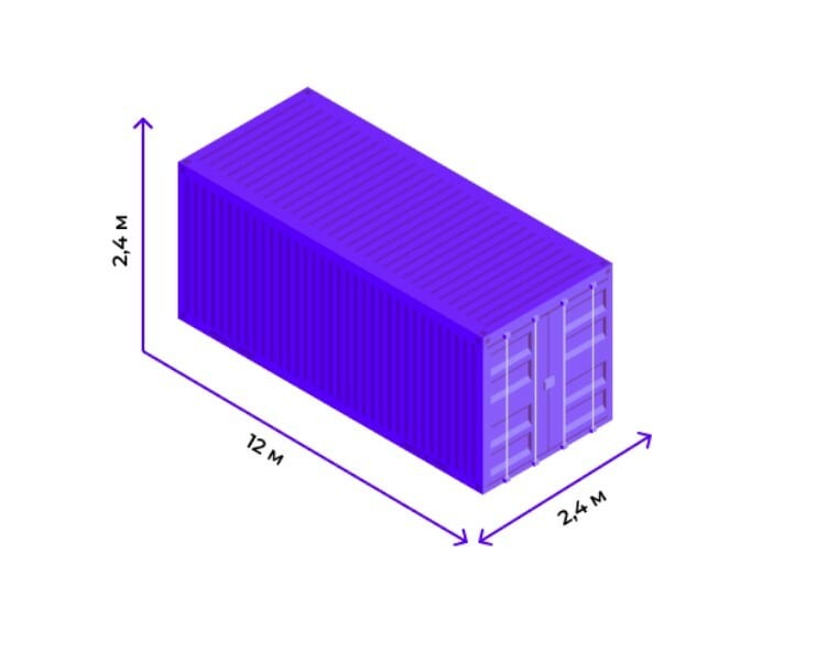 Схема бокса площадью 30 м²